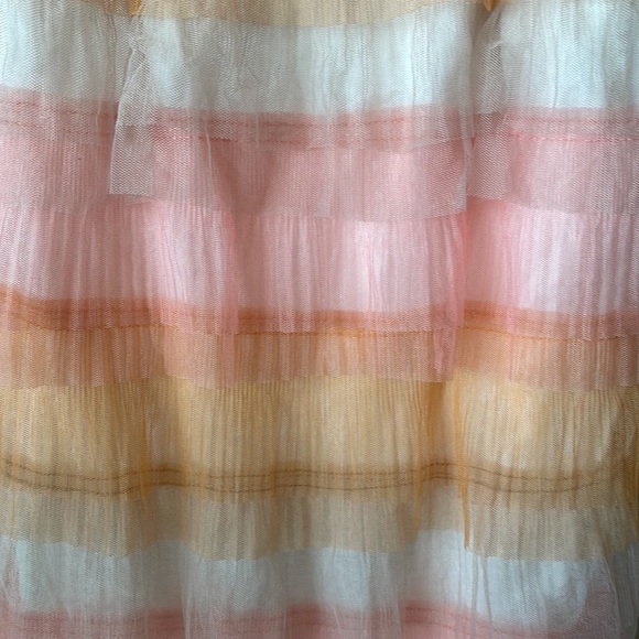 Lover+Friends tiered muli color tulle dress spaghetti straps fully size Small. - Picture 3 of 11